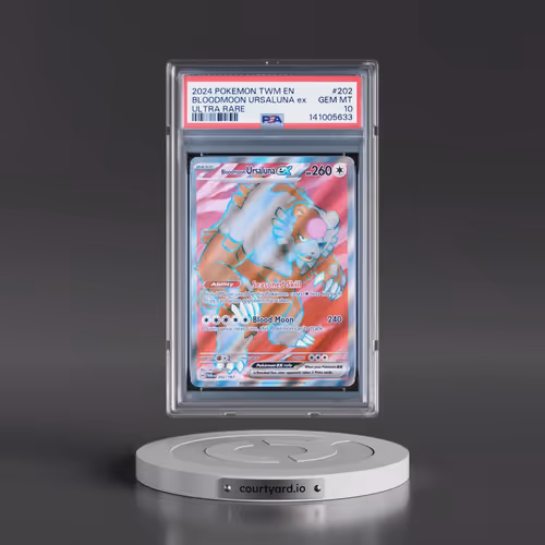 2024 Pokémon Twm EN-Twilight Masquerade #202 Bloodmoon Ursaluna EX - Holo Ultra Rare (PSA 10 GEM MIN