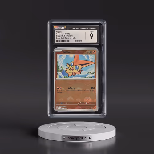 2025 Pokémon Blk EN-Black Bolt #012 Victini - Reverse Holo Poke Ball (CGC 9 MINT)