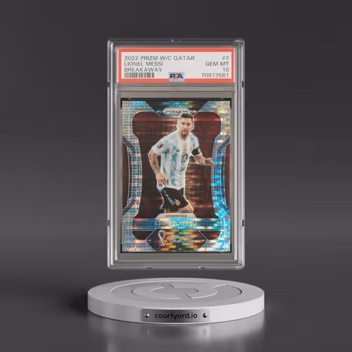 2022 Panini Prizm World Cup Qatar #7 Lionel Messi - Breakaway (PSA 10 GEM MINT)
