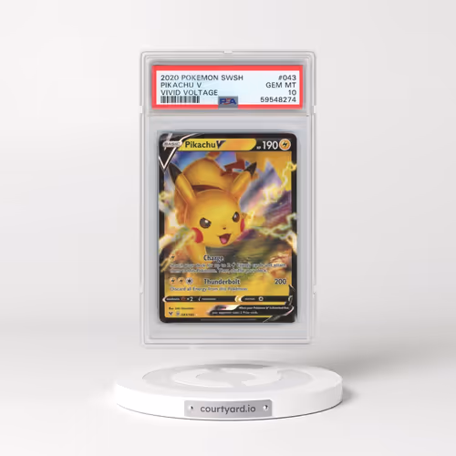 2020 Pokémon Sword & Shield Vivid Voltage #043 Pikachu V - Holo (PSA 10 GEM MINT)