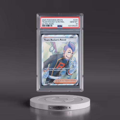 2025 Pokémon Dri EN-Destined Rivals #226 Team Rocket's Petrel - Ultra Rare (PSA 10 GEM MINT)