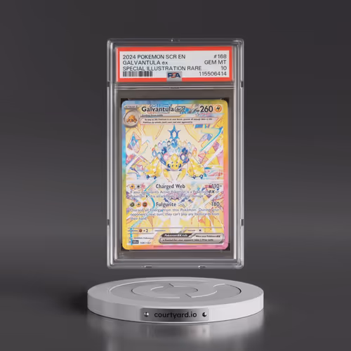 2024 Pokémon Scr EN-Stellar Crown #168 Galvantula EX - Holo Special Illustration Rare (PSA 10 GEM MI