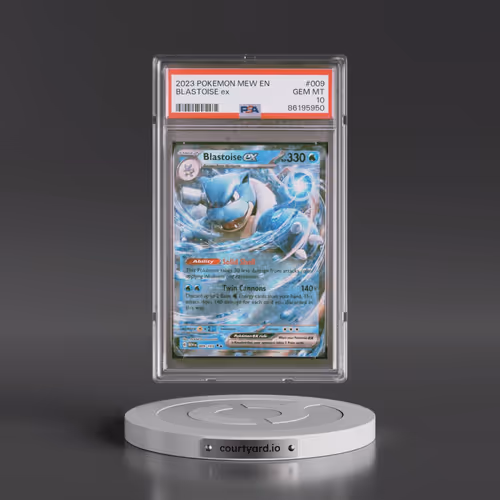 2023 Pokémon Mew EN-151 #009 Blastoise EX - Holo (PSA 10 GEM MINT)