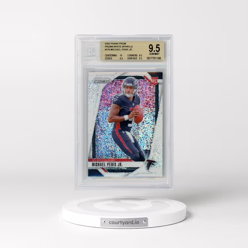 2024 Panini Prizm Prizms White Sparkle #378 Michael Penix Jr. (BGS 9.5 GEM MINT)