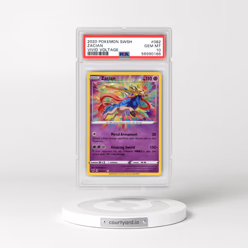 2020 Pokémon Sword & Shield Vivid Voltage #082 Zacian (PSA 10 GEM MINT)