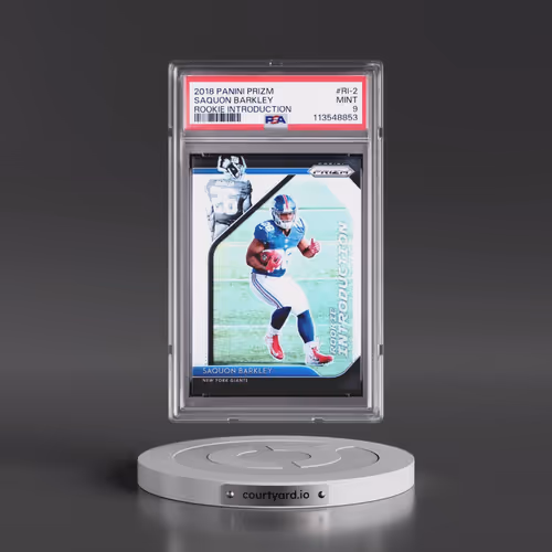 2018 Panini Prizm Rookie Introduction #RI-2 Saquon Barkley (PSA 9 MINT)