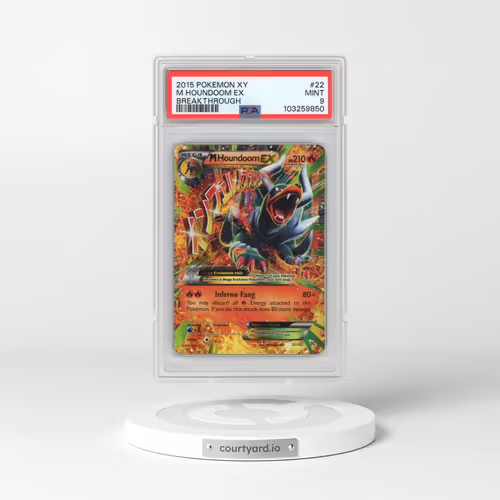 2015 Pokémon XY Breakthrough #22 M Houndoom EX - Holo (PSA 9 MINT)