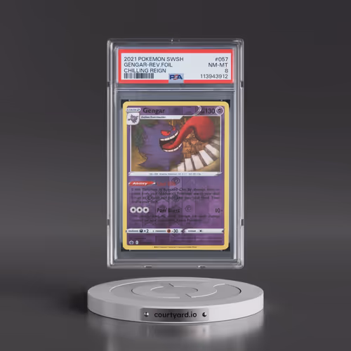 2021 Pokémon Sword & Shield Chilling Reign #057 Gengar - Reverse Foil (PSA 8 NM-MT)