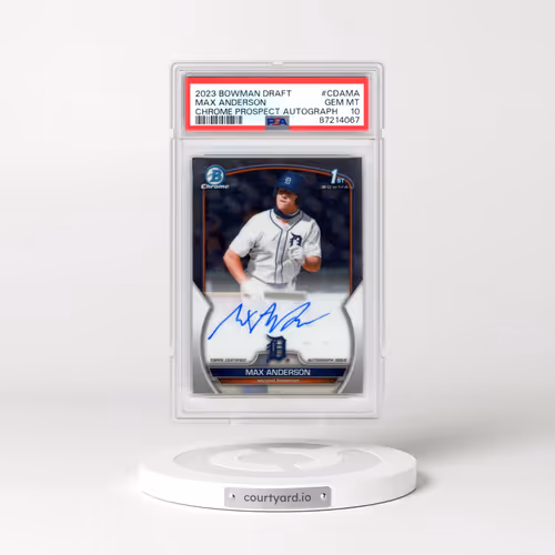 2023 Bowman Draft Chrome Prospect Autograph #CDAMA Max Anderson (PSA 10 GEM MINT)