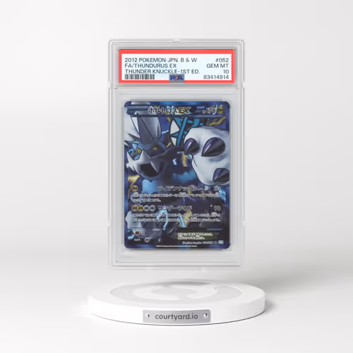 2012 Pokémon Black & White Thunder Knuckle #052 Thundurus EX - 1st Edition Holo Full Art (PSA 10 GEM MINT)