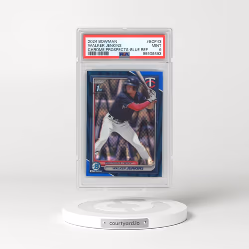 2024 Bowman Chrome Prospects #BCP43 Walker Jenkins - Blue Refractor (PSA 9 MINT)