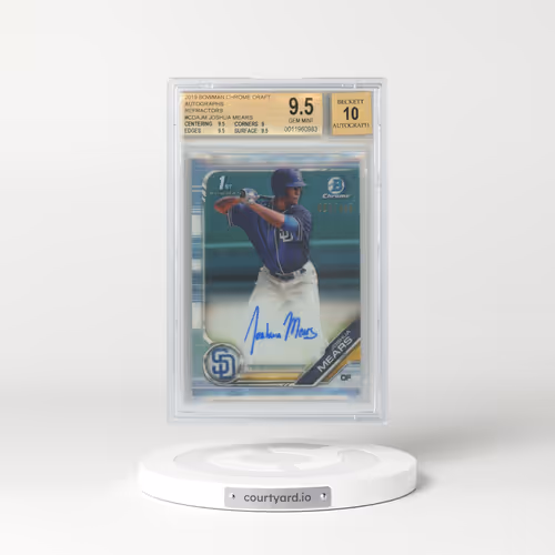 2019 Bowman Draft Chrome Draft Picks Autograph #CDAJM Joshua Mears - Refractor (BGS 9.5 GEM MINT)