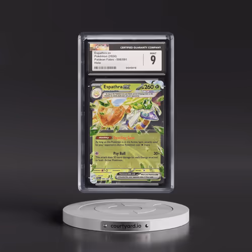 2024 Pokémon Paf EN-Paldean Fates #006 Espathra EX - Holo (CGC 9 MINT)