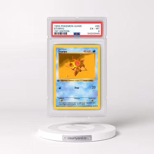 1999 Pokémon Game #65 Staryu - 1st Edition (PSA 6 EX-MT)