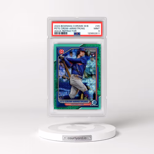 2024 Bowman Chrome Mega Box #45 Pete Crow-Armstrong - Aqua Refractor (PSA 9 MINT)