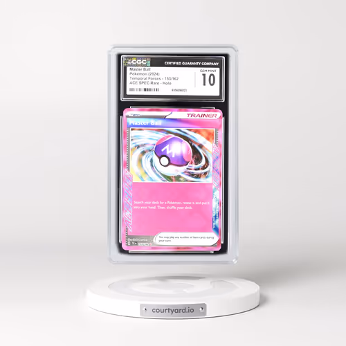 2024 Pokémon Tef EN-Temporal Forces #153 Master Ball (CGC 10 GEM MINT)