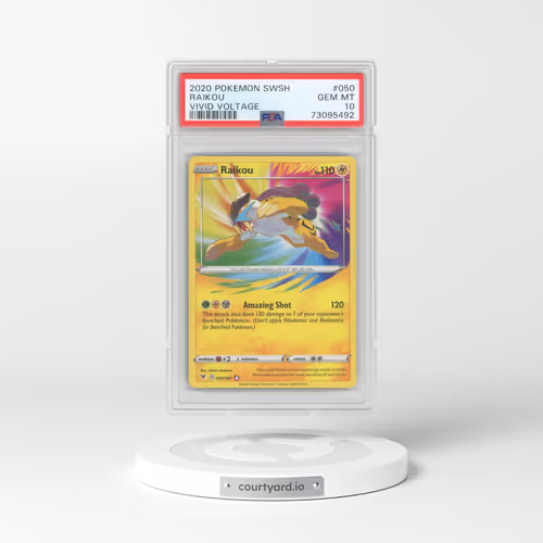 2020 Vivid Voltage #050 Raikou - Amazing Rare (PSA 10 GEM MINT)
