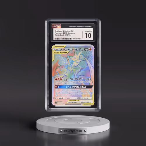 2019 Remix Bout #075/064 Charizard & Braixen GX - Hyper Rare Holo (CGC 10 GEM MINT)