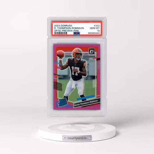 2023 Panini Donruss #322 Dorian Thompson-Robinson - Optic Preview-Pink (PSA 10 GEM MINT)