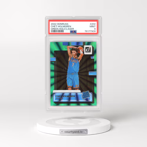 2022 Panini Donruss #202 Chet Holmgren - Green Holo Laser (PSA 9 MINT)