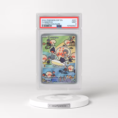 2024 Pokémon Ssp EN-Surging Sparks #207 Clobbopus - Illustration Rare (PSA 9 MINT)