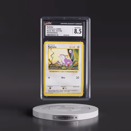 1999 Base Set #61/102 Rattata - Shadowless Shadowless (CGC 8.5 NM-MT+)