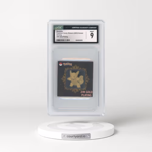 2023 Pokémon Popping Candy Stickers (2023 Striking) - Korean Wartortle - 24K Gold Plating (CGC 9 MIN