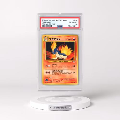 2000 Pokémon Neo #156 Quilava - Premium File (PSA 10 GEM MINT)