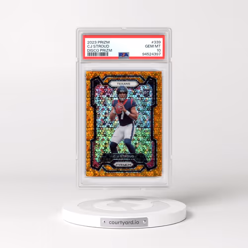 2023 Panini Prizm #339 CJ Stroud - Disco Prizm (PSA 10 GEM MINT)
