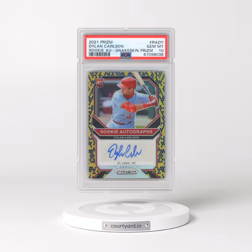 2021 Panini Prizm Rookie Autographs #RADY Dylan Carlson - Snakeskin Prizm (PSA 10 GEM MINT)