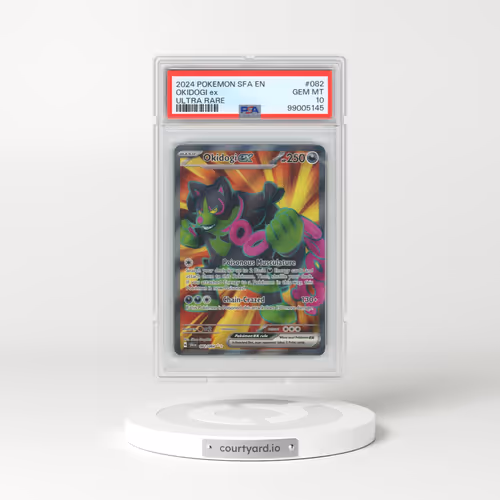 2024 Pokémon Sfa EN-Shrouded Fable #082 Okidogi EX - Holo Ultra Rare (PSA 10 GEM MINT)