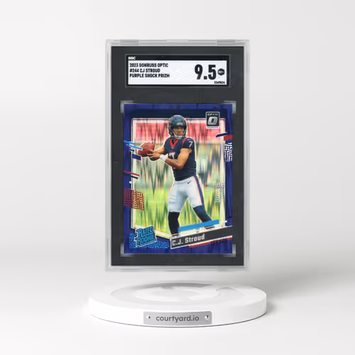 2023 Donruss Optic #244 Cj Stroud - Purple Shock Prizm (SGC 9.5 MINT+)