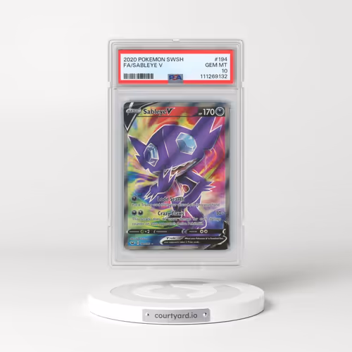 2020 Pokémon Sword & Shield #194 Sableye V - Holo Full Art (PSA 10 GEM MINT)