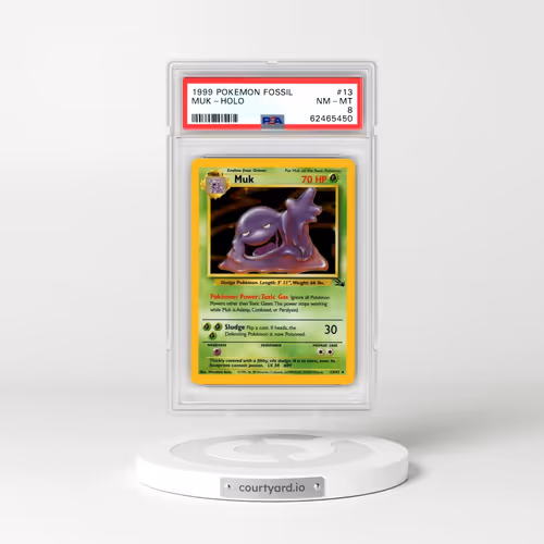 1999 Pokémon Fossil #13 Muk - Holo (PSA 8 NM-MT)