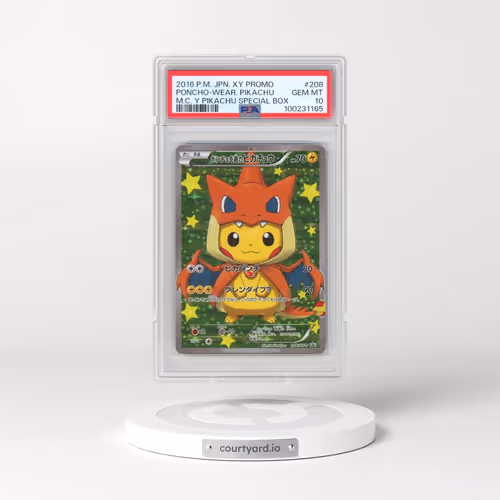 2016 Pokémon XY Promo #208 Poncho-Wearing Pikachu - Mega Charizard Y Pikachu Special Box (PSA 10 GEM MINT)