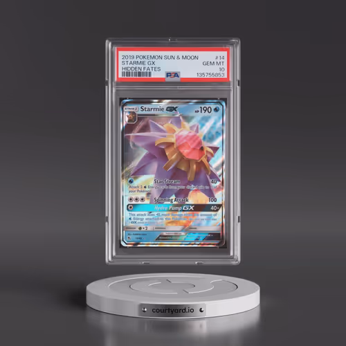 2019 Pokémon Sun & Moon Hidden Fates #14 Starmie GX - Holo (PSA 10 GEM MINT)