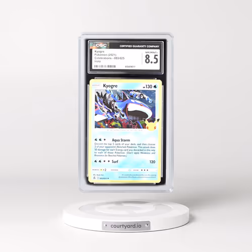 2021 Celebrations #003/025 Kyogre - Holo (CGC 8.5 NM-MT+)