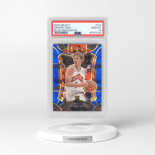 2023 Panini Select #312 Gradey Dick - Blue Cracked Ice (PSA 10 GEM MINT)