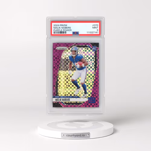 2024 Panini Prizm #370 Malik Nabers - Purple Power (PSA 9 MINT)
