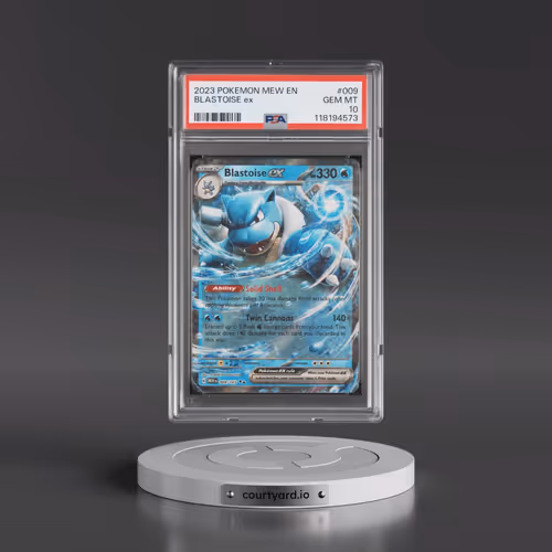2023 Pokémon Mew EN-151 #009 Blastoise EX - Holo (PSA 10 GEM MINT)