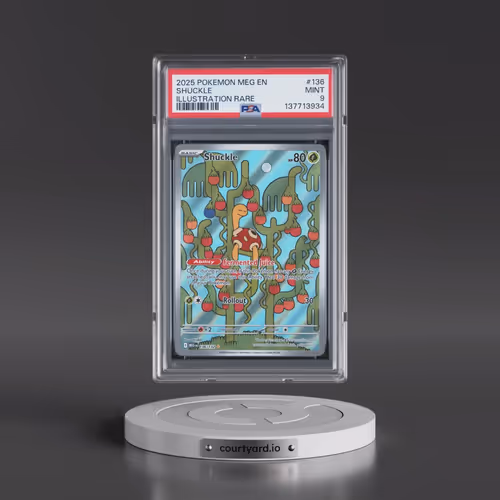 2025 Pokémon Meg EN-Mega Evolution #136 Shuckle - Illustration Rare (PSA 9 MINT)