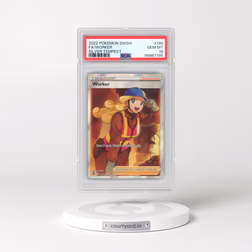 2022 Pokémon Sword & Shield Silver Tempest #195 Worker - Full Art (PSA 10 GEM MINT)