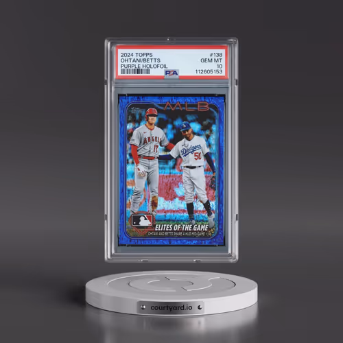 2024 Topps #138 Mookie Betts/Shohei Ohtani - Purple Holofoil (PSA 10 GEM MINT)