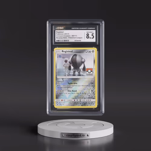 2017 Crimson Invasion #68/111 Registeel - Reverse Holo Pokémon League (CGC 8.5 NM-MT+)