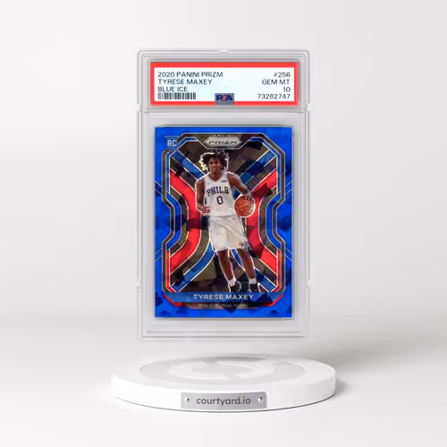 2020 Panini Prizm #256 Tyrese Maxey - Blue Ice (PSA 10 GEM MINT)