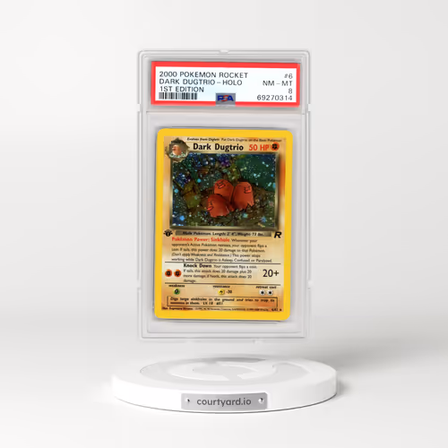 2000 Pokémon Rocket #6 Dark Dugtrio - 1st Edition Holo (PSA 8 NM-MT)