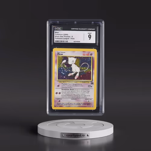 1999 Black Star Promos #9 Mew - Pokémon League (Holo) (CGC 9 MINT)