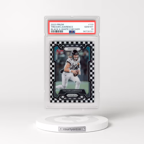 2023 Panini Prizm #139 Trevor Lawrence - Black & White Checker (PSA 10 GEM MINT)
