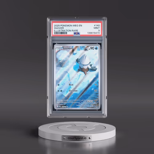 2025 Pokémon Meg EN-Mega Evolution #140 Snover - Illustration Rare (PSA 9 MINT)