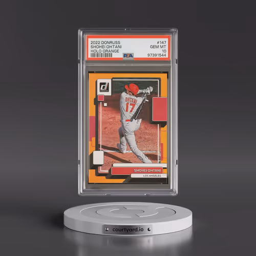 2022 Panini Donruss #147 Shohei Ohtani - Holo Orange (PSA 10 GEM MINT)